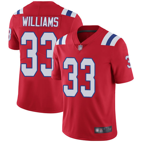 New England Patriots Football #33 Vapor Limited Red Men Joejuan Williams Alternate NFL Jersey